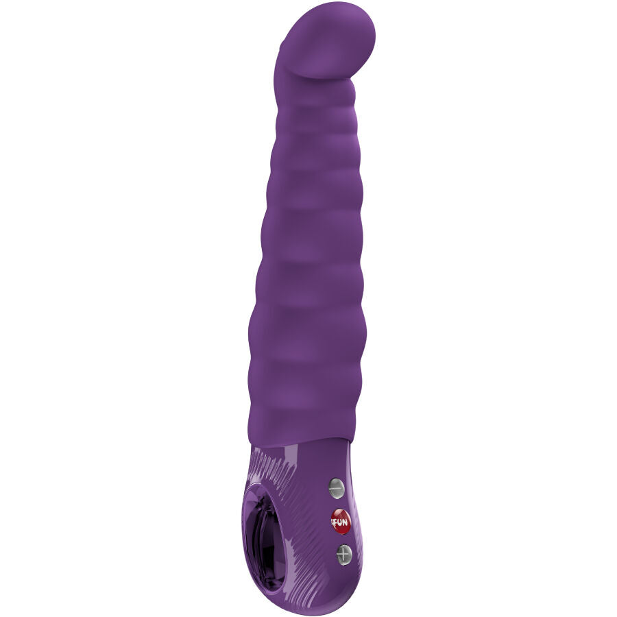 FUN FACTORY Patchy Paul G-Spot Vibrator Dunkelviolett – 23 cm, USB-C, Wasserdicht | Secret Pulse für intensive Stimulation und Self-Love