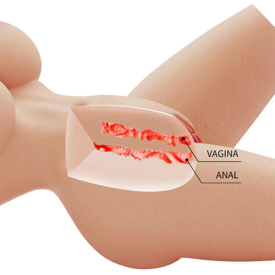 CRAZY BULL - LILY REALISTISCHER WEIBLICHER TORSO VAGINA UND ANAL 4 KG Produktansicht und Details