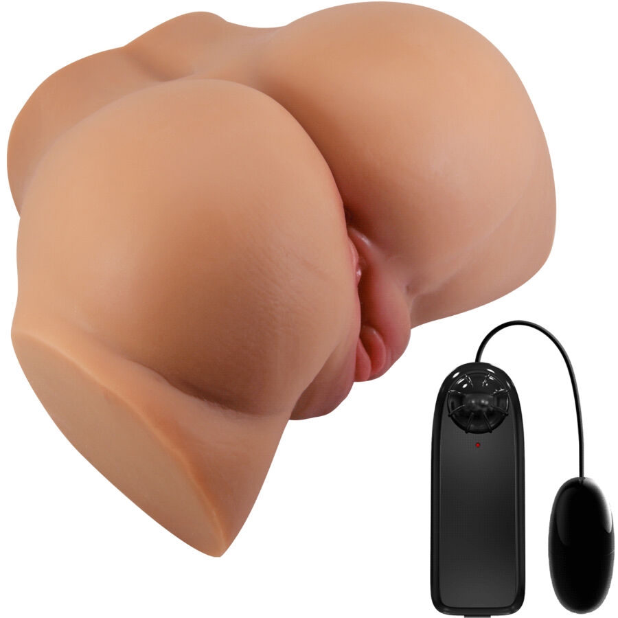 CRAZY BULL - EMILIA ASS VIBRATOR MIT REALISTISCHER VAGINA UND ANUS-FLEISCH-FERNBEDIENUNG Produktansicht und Details
