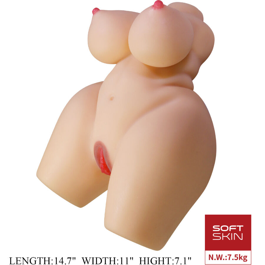 CRAZY BULL - GRACE REALISTISCHER WEIBLICHER TORSO VAGINA UND ANAL 7,5 KG Produktansicht und Details