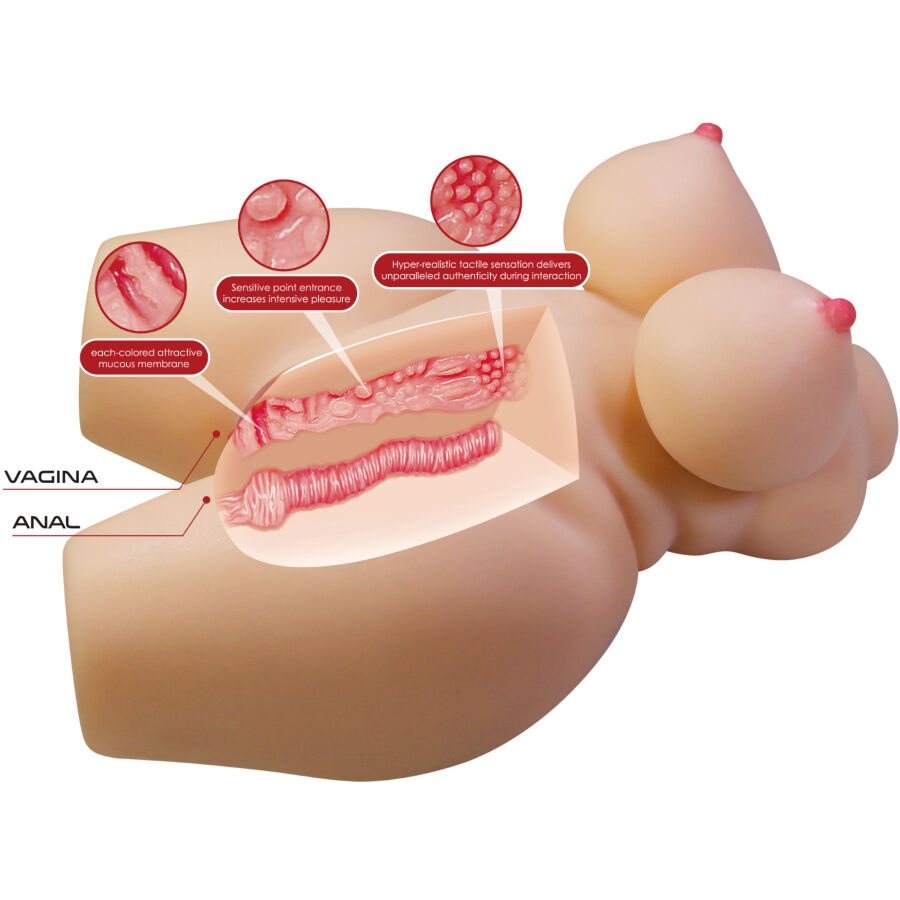 CRAZY BULL - GRACE REALISTISCHER WEIBLICHER TORSO VAGINA UND ANAL 7,5 KG Masturbator diskret online kaufen