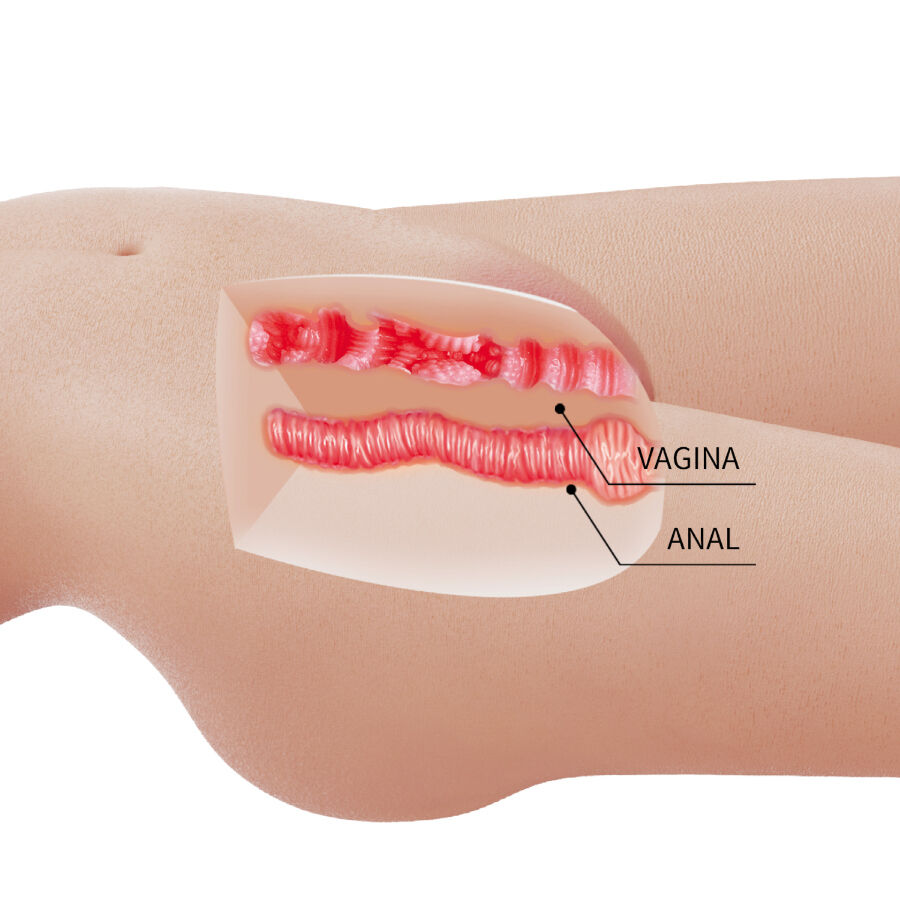 CRAZY BULL - MIA REALISTISCHER WEIBLICHER TORSO VAGINA UND ANAL 8,5 KG Produktansicht und Details