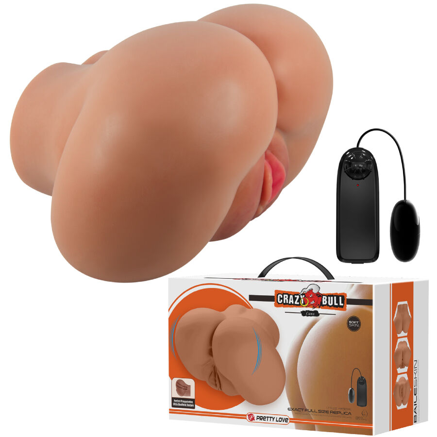 CRAZY BULL - LUNA VIBRATOR BUTT MIT REALISTISCHER VAGINA UND ANUS-STEUERUNG FERNBEDIENUNG Masturbator diskret online kaufen