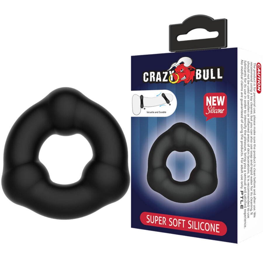 CRAZY BULL - SUPER WEICHER SILIKONRING MIT NOPPEN – Erotik-Zubehör Bild 1