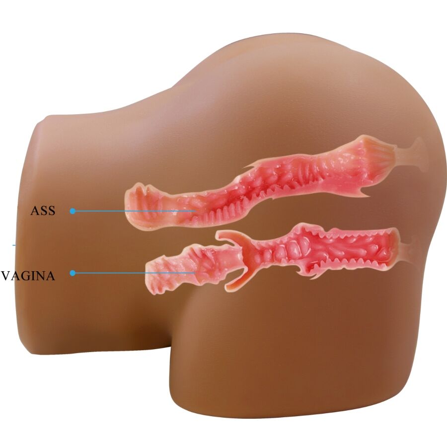 CRAZY BULL - GERIANN REALISTISCHER WEIBLICHER PO-VIBRATOR UND SAUGER MIT TON 5,5 KG für intensive Stimulation und Self-Love