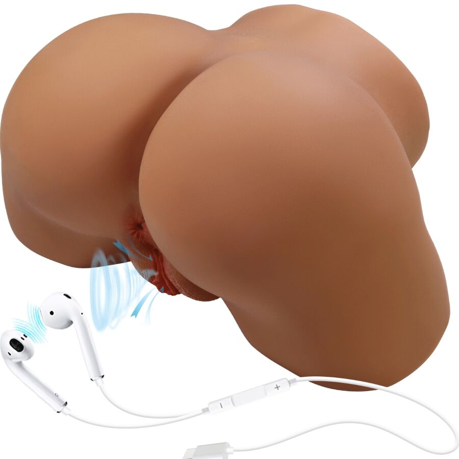 CRAZY BULL - GERIANN REALISTISCHER WEIBLICHER PO-VIBRATOR UND SAUGER MIT TON 5,5 KG für intensive Stimulation und Self-Love