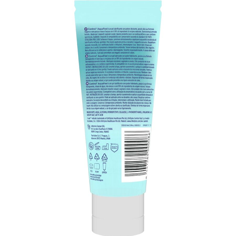 CONTROL - AQUAFEEL GLEITMITTEL MIT HYALURONSÄURE 80 ML – Erotik-Zubehör Bild 2
