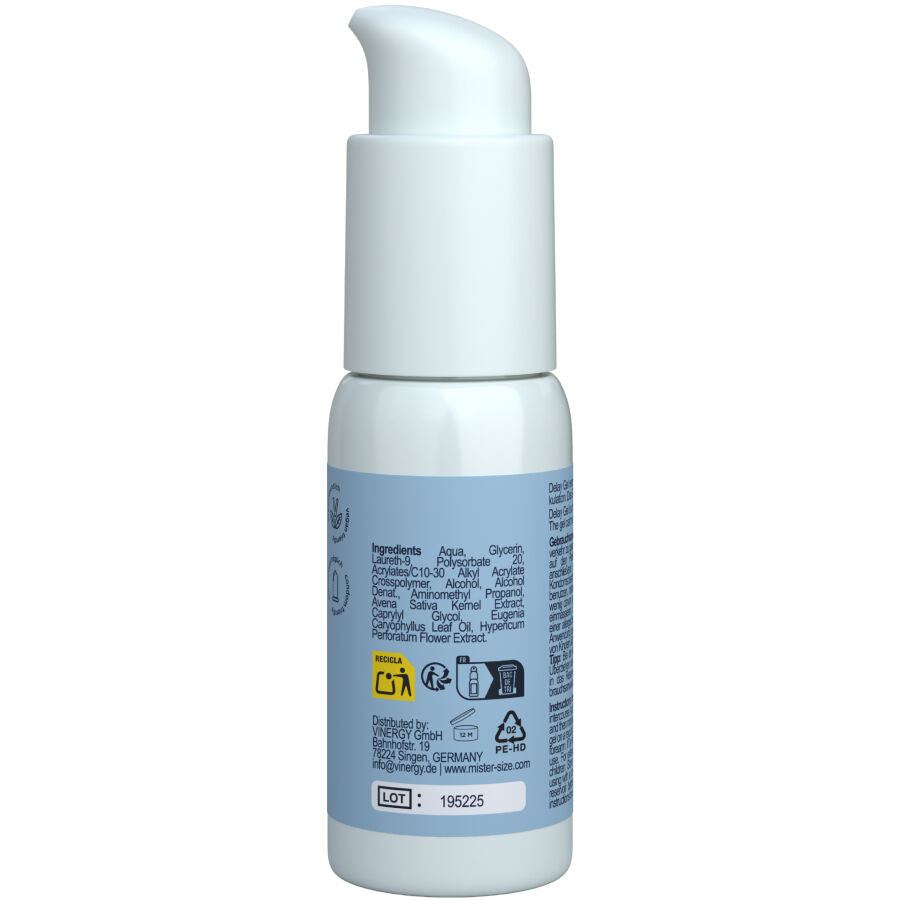 MISTER SIZE - VERZÖGERUNGSGEL 50 ML Produktverpackung und Details