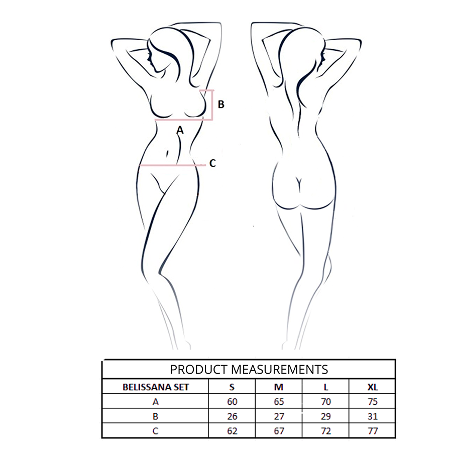 PASSION - BELISSANA BH + STRING SET SCHWARZ S/M für sinnliche Momente
