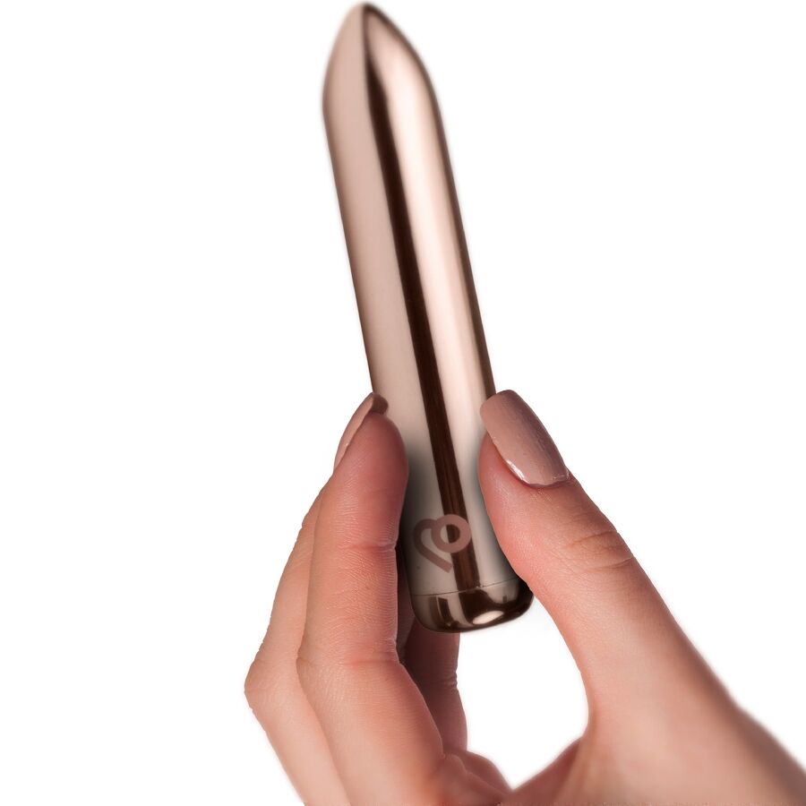 ROCKS-OFF - WIEDERAUFLADBARER VIBRIERENDER BULLET GOLDEN ROSE – Sinnliche Deko Bild 4
