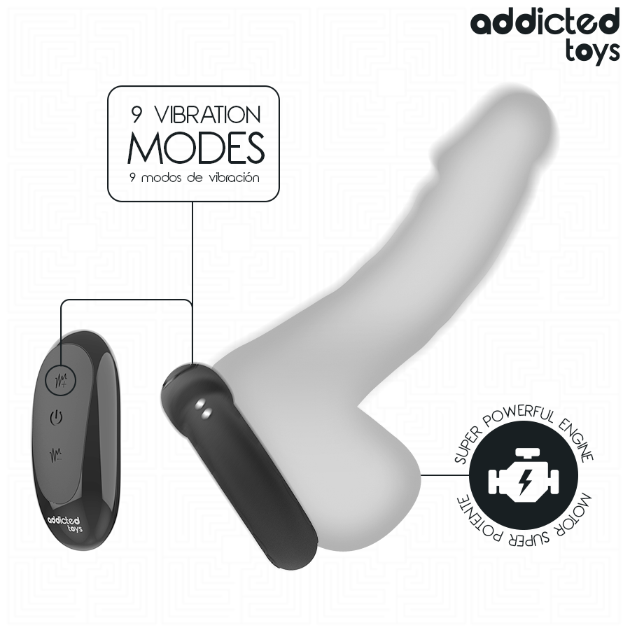 ADDICTED TOYS - VIBRIERENDER COCKRING MIT WÄRMEEFFEKT UND FERNBEDIENUNG hochwertiges Zubehör