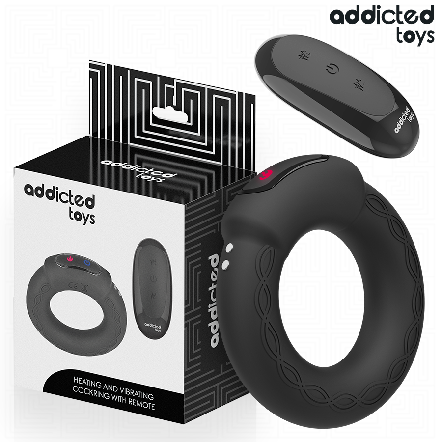 ADDICTED TOYS - VIBRIERENDER COCKRING MIT WÄRMEEFFEKT UND FERNBEDIENUNG Penisring diskret online kaufen