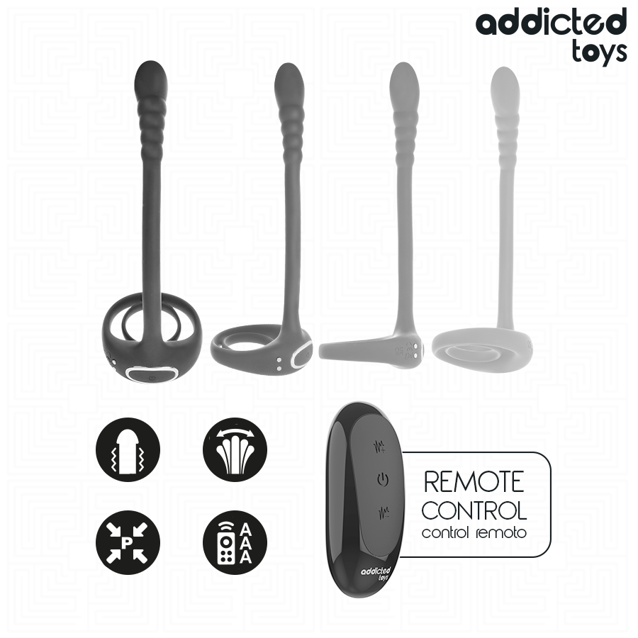 ADDICTED TOYS - P-SPOT VIBRIERENDER COCK RING MIT FERNBEDIENUNG Prostata-Massager diskret online kaufen