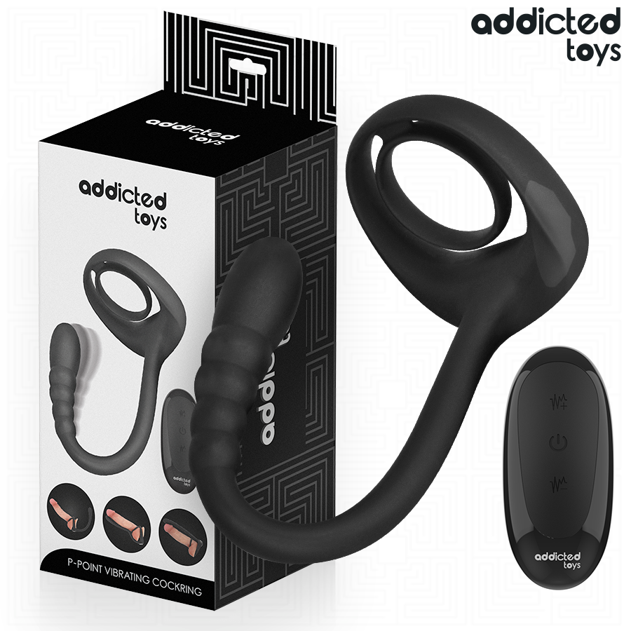 ADDICTED TOYS - P-SPOT VIBRIERENDER COCK RING MIT FERNBEDIENUNG Prostata-Massager diskret online kaufen