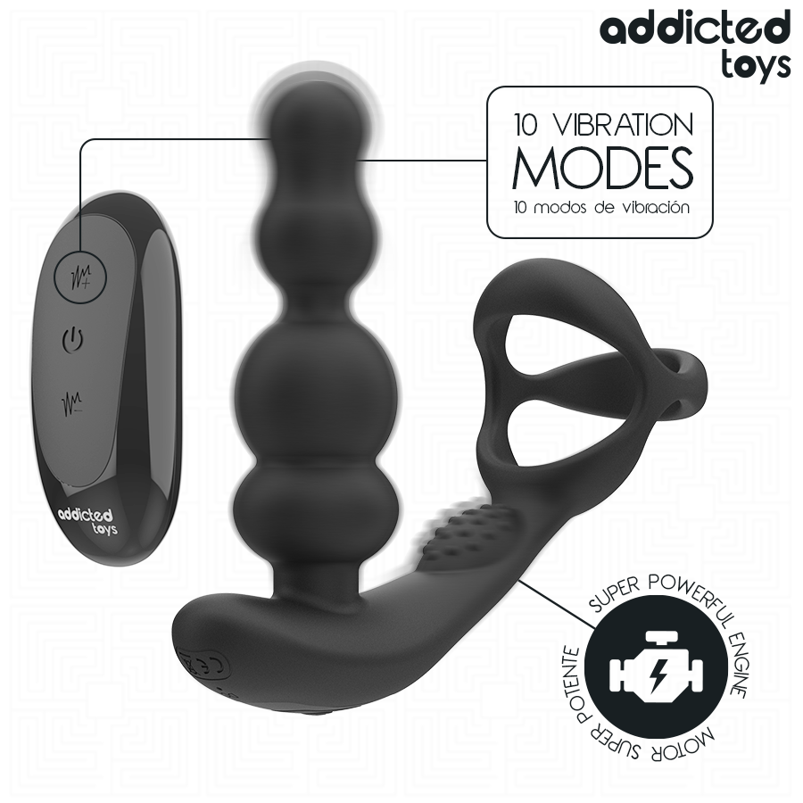 ADDICTED TOYS – ROTIERENDER PROSTATAMASSAGEGERÄT MIT FERNBEDIENUNG für sinnliche und diskrete Momente