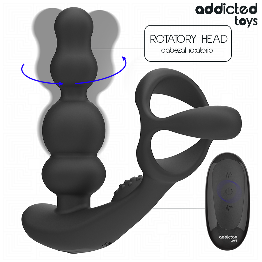 ADDICTED TOYS – ROTIERENDER PROSTATAMASSAGEGERÄT MIT FERNBEDIENUNG bei Secret Pulse im Erotikshop