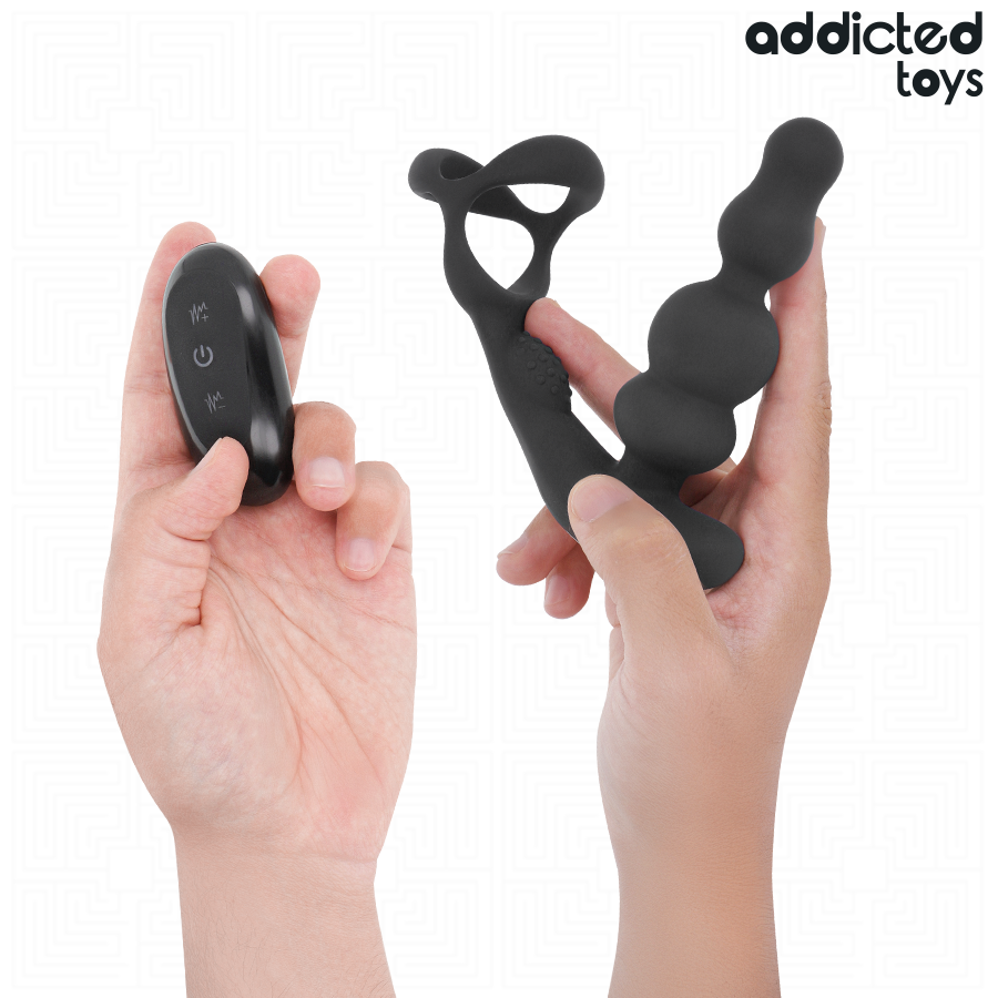 ADDICTED TOYS – ROTIERENDER PROSTATAMASSAGEGERÄT MIT FERNBEDIENUNG Produktansicht und Details