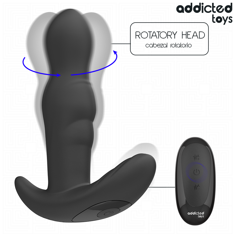Addicted Toys Rotierender Vibrierender Analplug mit Fernbedienung | Prostata Stimulation | Secret Pulse für sinnliche und diskrete Momente