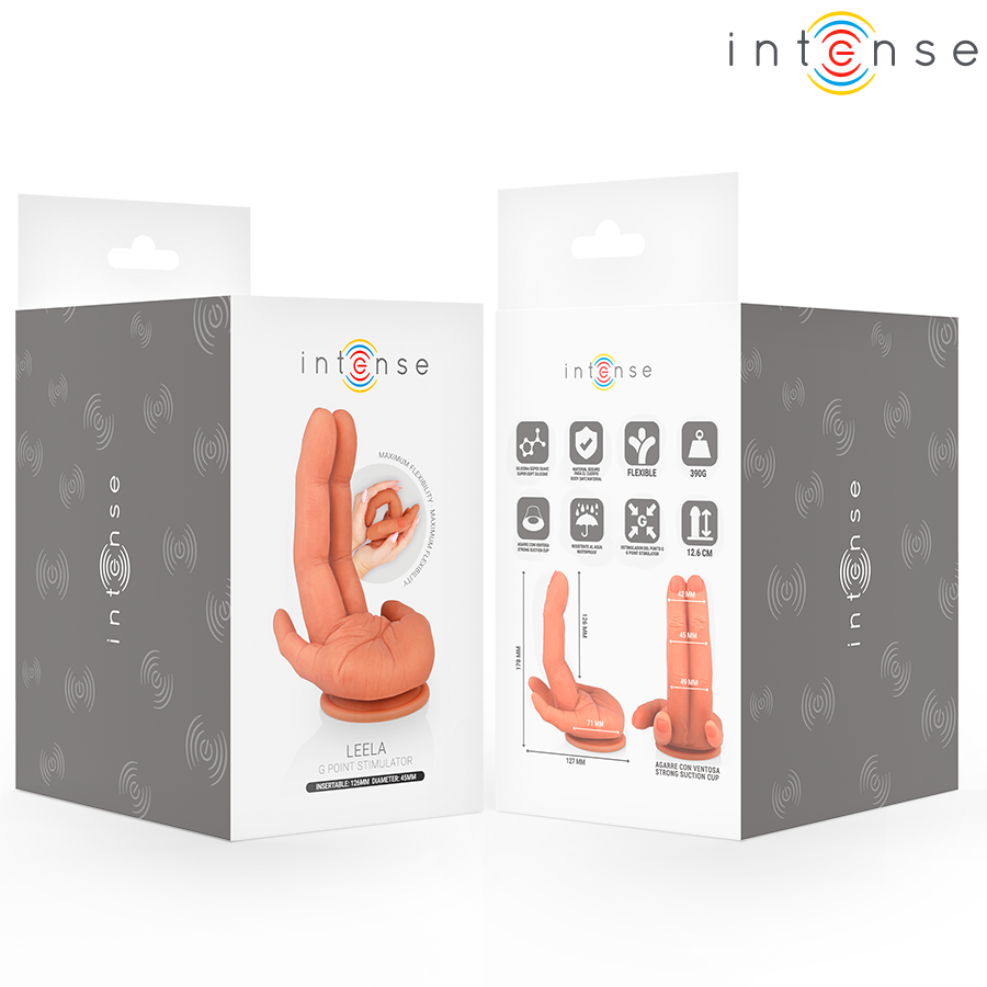 INTENSE - LEELA G-SPOT STIMULATOR FLEXIBLE HAND 12,6 CM für sinnliche Momente allein oder zu zweit