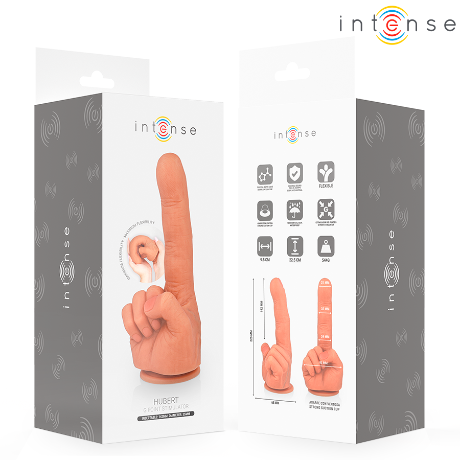 INTENSE - HUBERT G-SPOT STIMULATOR FLEXIBLE HAND 14,2 CM für sinnliche Momente allein oder zu zweit