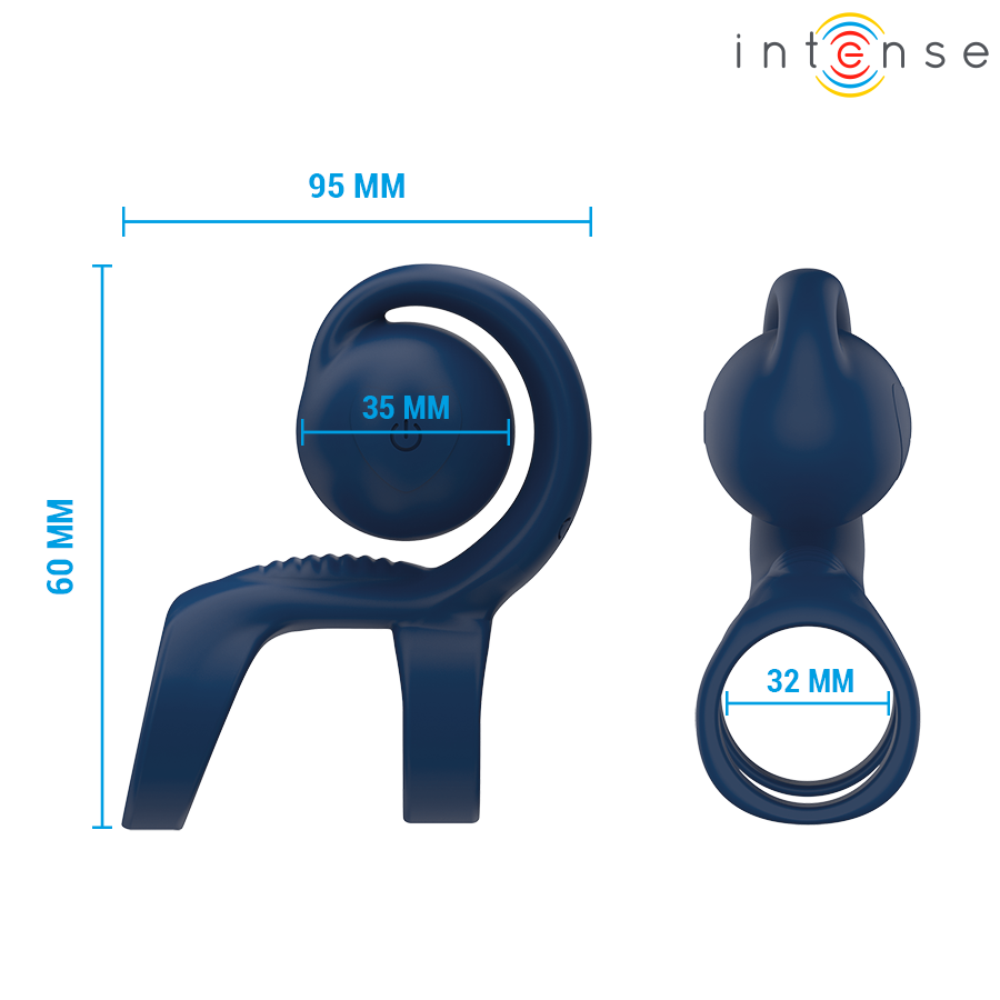INTENSE - TYSON COCK RING MIT VIBRIERENDER KUGEL Ø 3,2 CM – Vibrator Bild 6