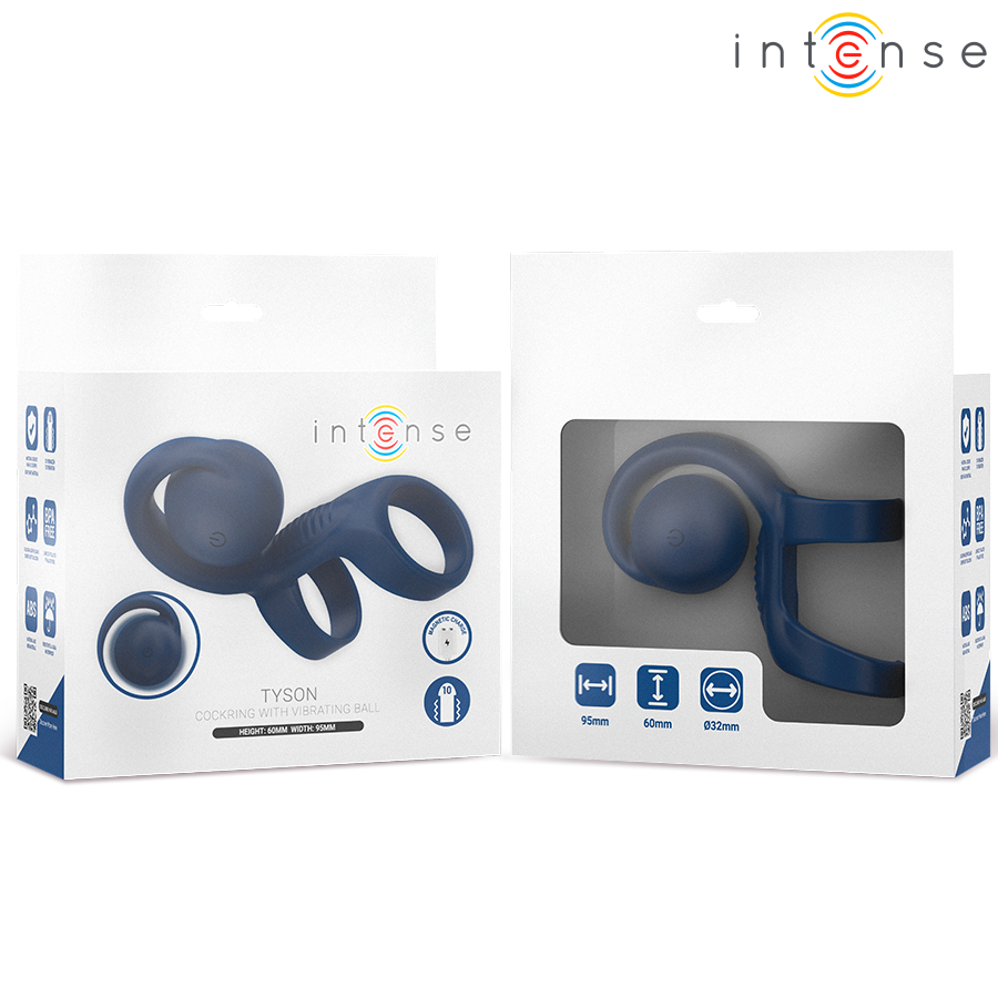 INTENSE - TYSON COCK RING MIT VIBRIERENDER KUGEL Ø 3,2 CM – Vibrator Bild 3