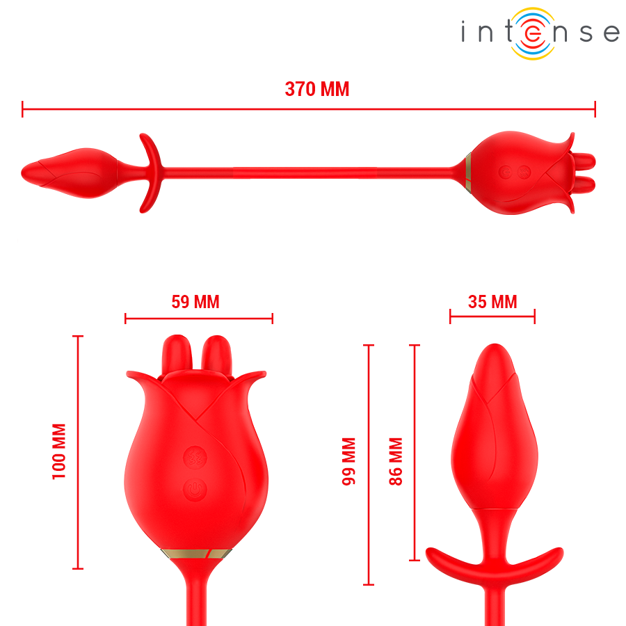INTENSE - MELANIE DOPPELTER KLITORISSTIMULATOR MIT ZICKZACK-ZUNGE für intensive Stimulation und Self-Love