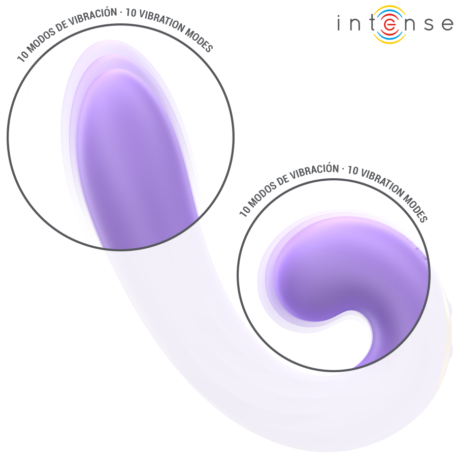 INTENSE Meryl Doppelvibration Klitorisstimulator – 10 Modi & USB-Aufladung | Secret Pulse für intensive Stimulation und Self-Love