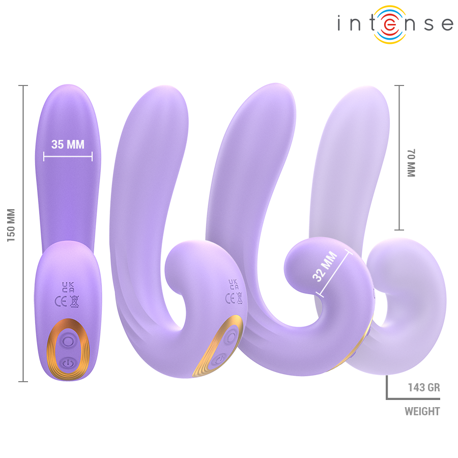 INTENSE Meryl Doppelvibration Klitorisstimulator – 10 Modi & USB-Aufladung | Secret Pulse Klitorisstimulator diskret online kaufen
