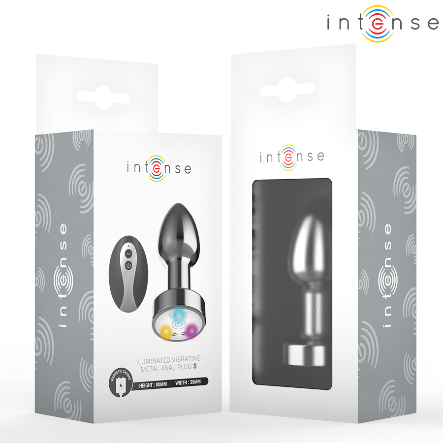 Vibrierender Metall Analplug mit LED & Fernbedienung Größe S | Intense bei Secret Pulse im Erotikshop