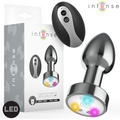 INTENSE - VIBRIERENDER ANALPLUG AUS METALL MIT LED-LEUCHTEN UND FERNBEDIENUNG - GRÖSSE M Analplug diskret online kaufen