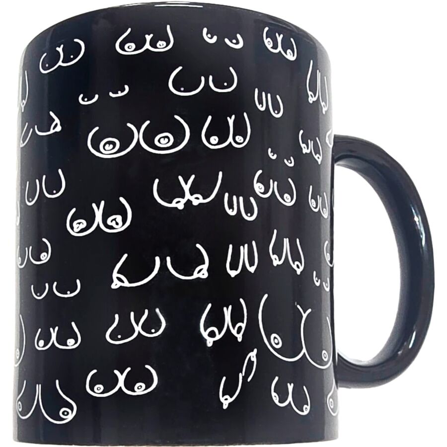 DIABLO PICANTE – Tittenbecher Schwarz 370 ml | Lustiges Geschenk – Brust-Accessoire von Secret Pulse