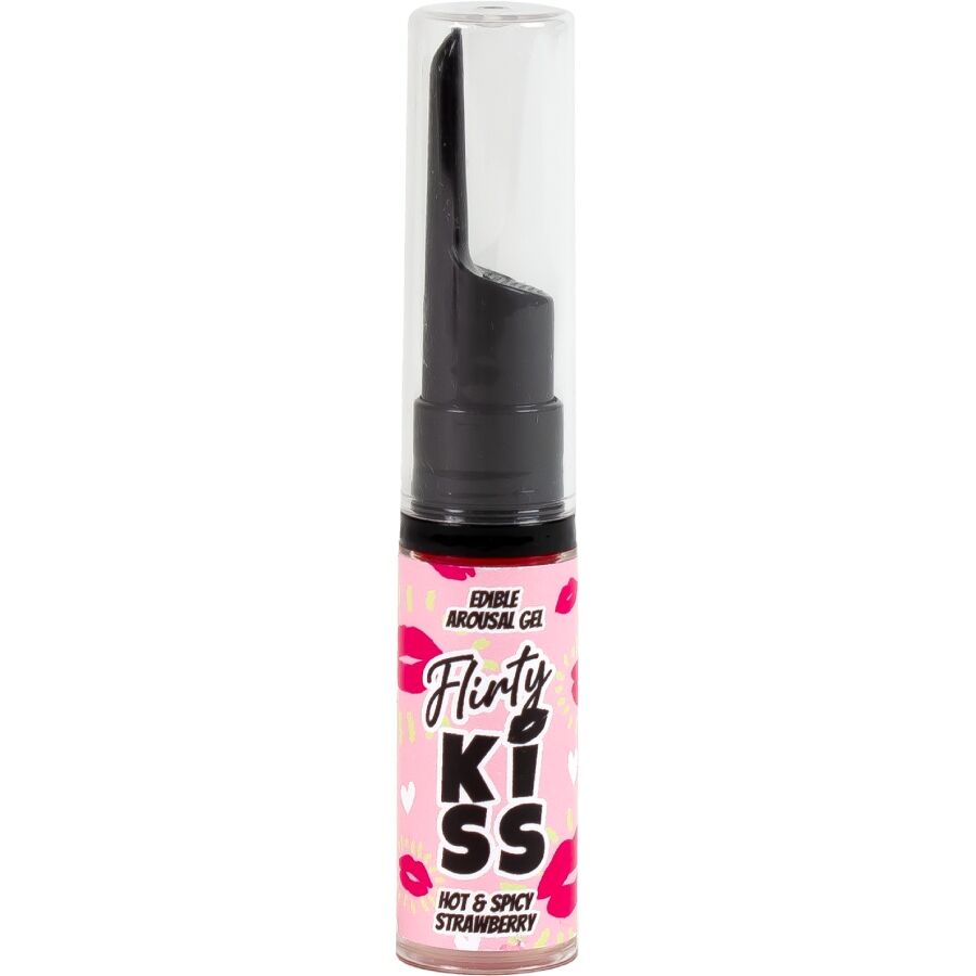 SecretPlay Flirty Kiss Lippen-Gel 16 g – Erdbeere & Minze, essbar & stimulierend für geschmeidige intime Momente