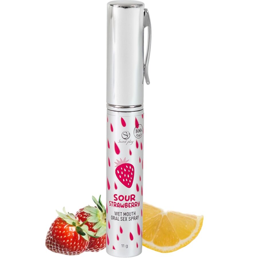 SecretPlay Erdbeer-Oralsex-Spray 11 g – Essbar, vegan, glutenfrei & laktosefrei – Intimkosmetik Bild 1