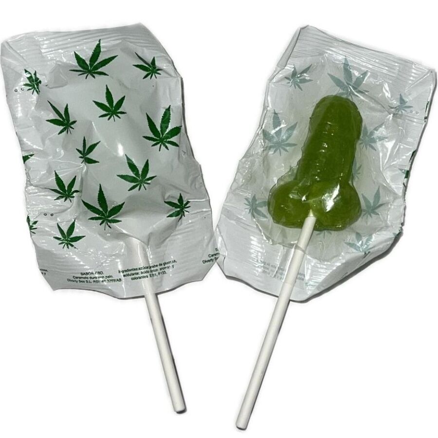 DIABLO GOLOSO – Penis Lollipop Cannabis Aroma | Lustige Süßigkeit – Erotik-Süßigkeit von Secret Pulse