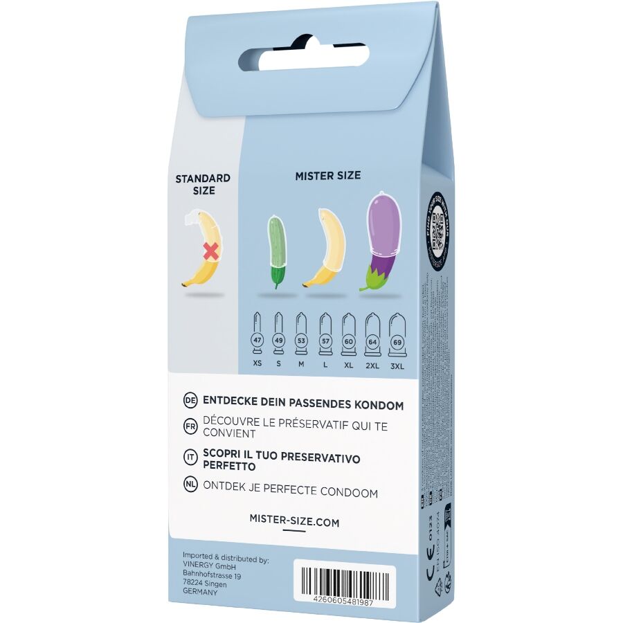 MISTER SIZE - TESTSET MIT 3 KONDOMEN IN VERSCHIEDENEN GRÖSSEN + MASSBAND bei Secret Pulse im Erotikshop