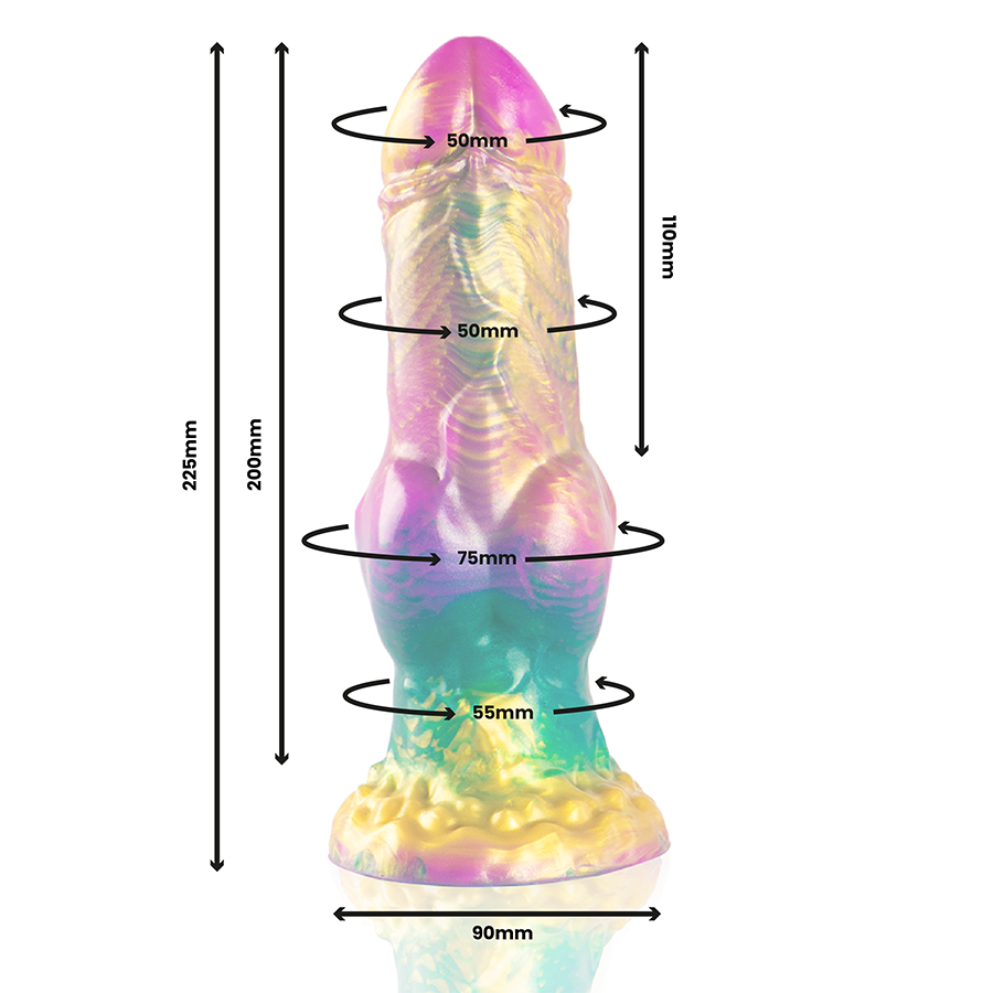 EPIC - IRIS DILDO MIT REGENBOGENFARBENEN HODEN DER VERGNÜGUNG – Dildo Bild 4