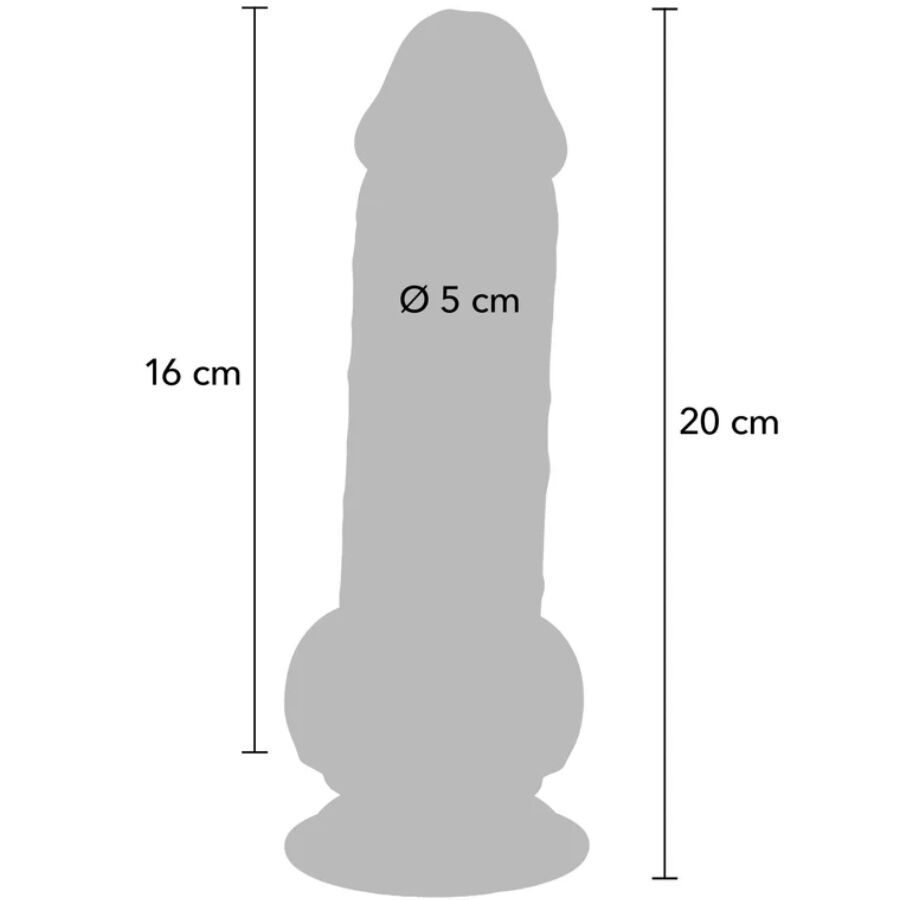 GET REAL - DELUXE REALISTISCHER PENIS MIT HODEN EXTRA DICK 20 CM für sinnliche und diskrete Momente