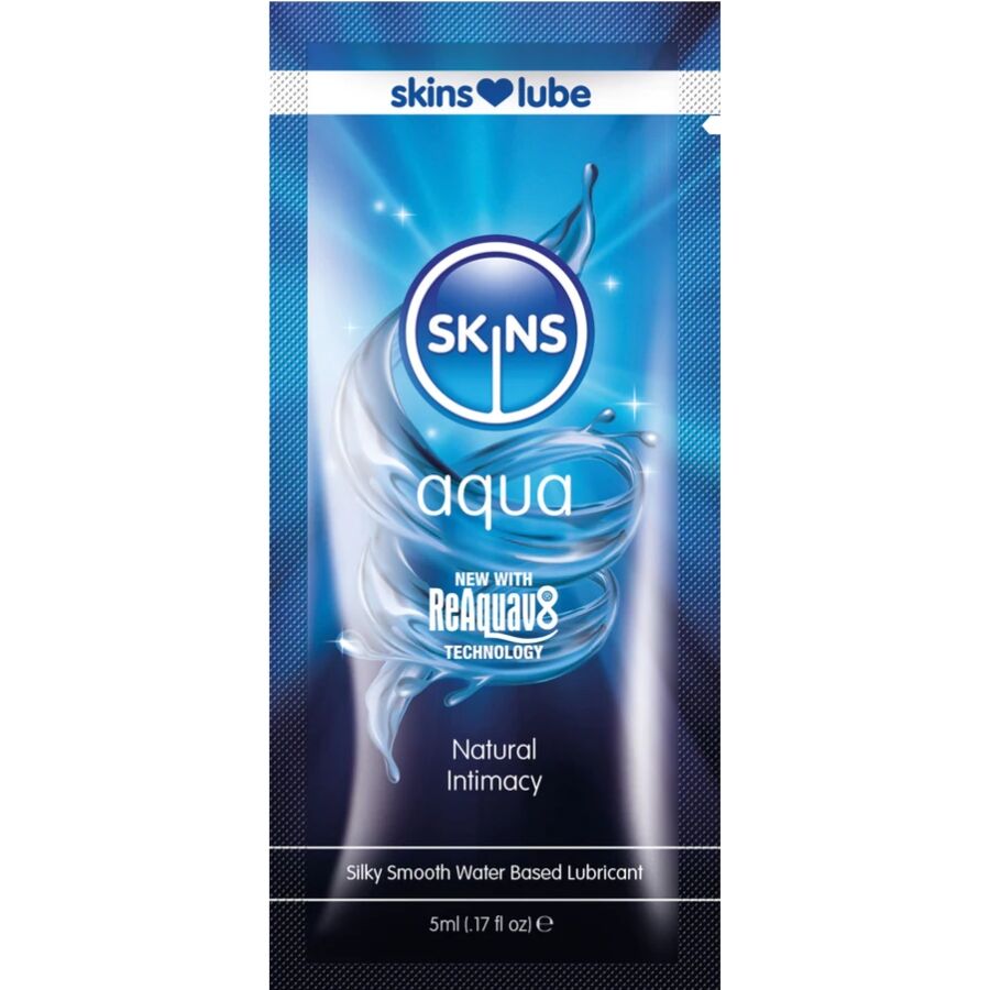 SKINS - AQUA GLEITMITTEL AUF WASSERBASIS, EINZELDOSIS 5 ML – Erotik-Zubehör Bild 1