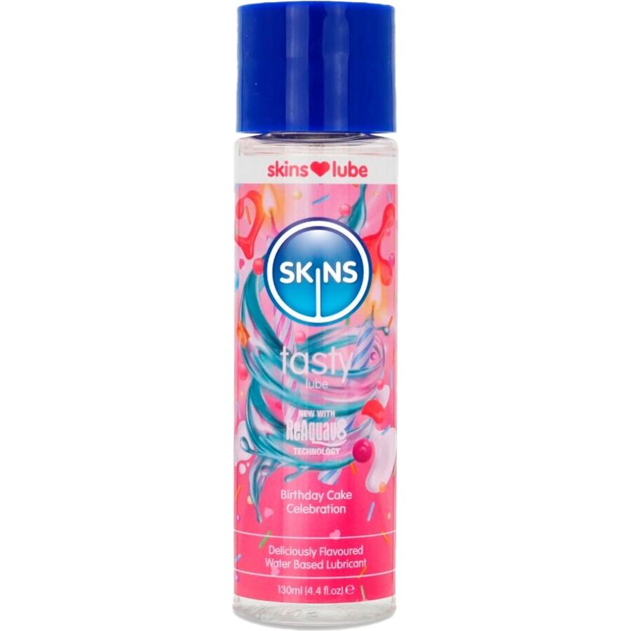 SKINS Birthday Cake Gleitgel 130 ml – Wasserbasiert & Vegan wasserbasiertes Gleitgel diskret online kaufen
