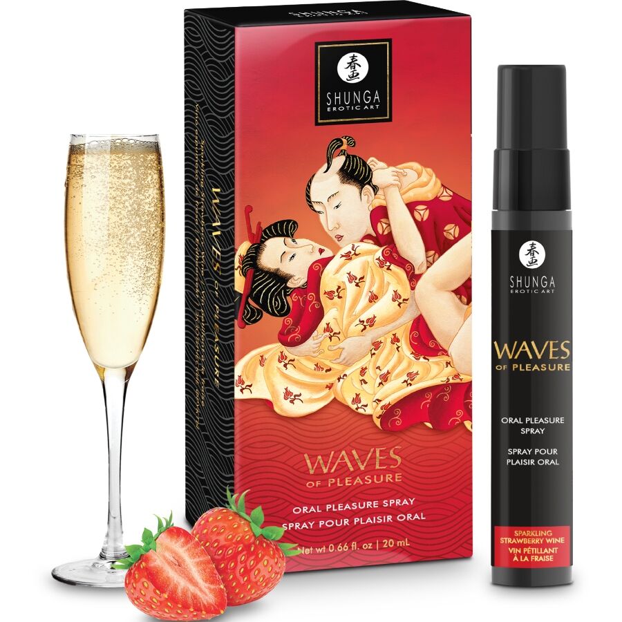 Shunga Pleasure Spray Erdbeere 20 ml – Luststeigerndes Oralsex Spray – Intimkosmetik Bild 1