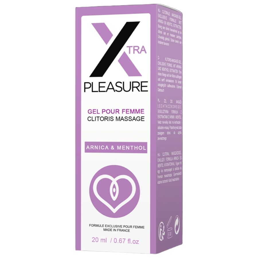 RUF - X GENUSSMASSAGEGEL FÜR DIE KLITORIS 20 ML Produktverpackung und Details