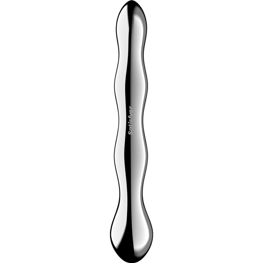 SATISFYER - COSMIC CREST 2 DOPPELDILDO AUS EDELSTAHL für sinnliche und diskrete Momente