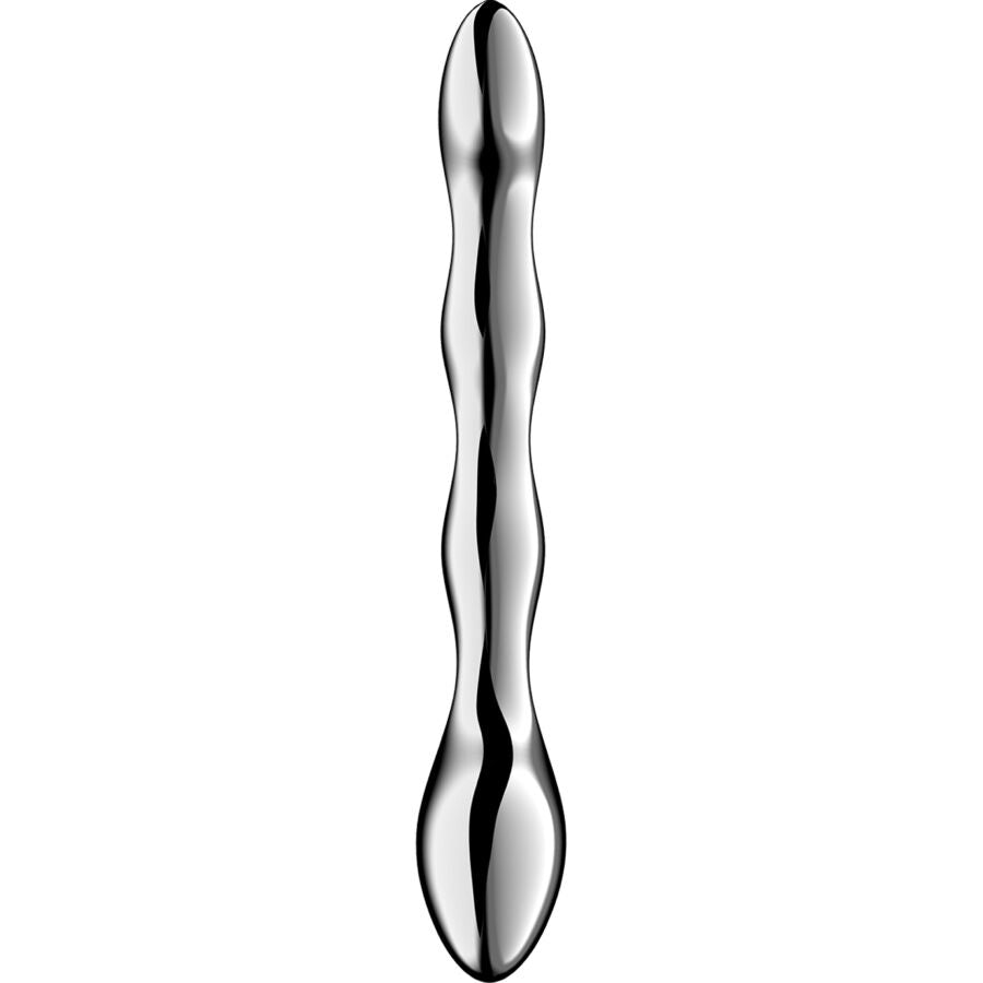SATISFYER - COSMIC CREST 2 DOPPELDILDO AUS EDELSTAHL Produktansicht und Details