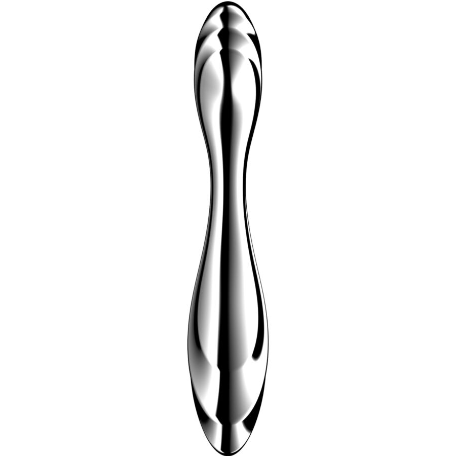 SATISFYER - PURE GRAVITY 2 DOPPELENDELLER DILDO AUS EDELSTAHL Produktansicht und Details