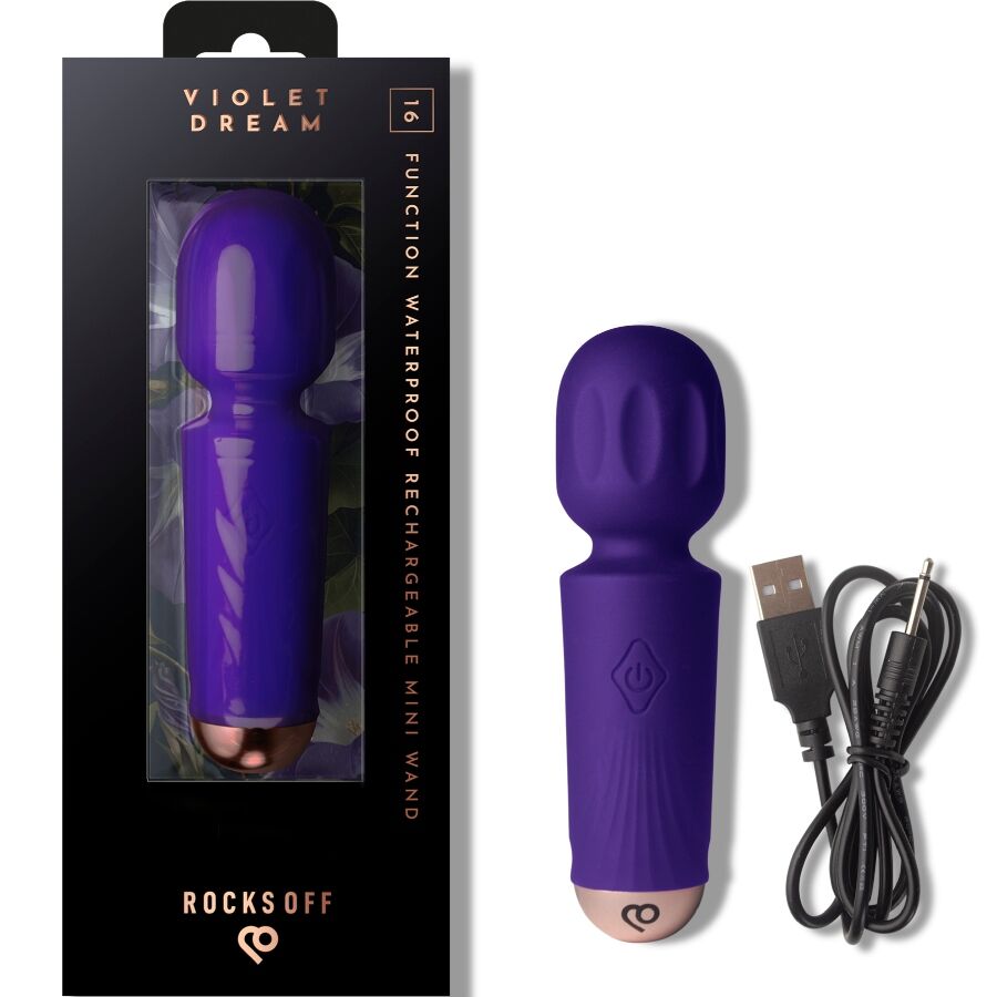 ROCKS-OFF - MINI-AUFLADBARER STAB MIT 16 FUNKTIONEN VIOLET DREAM – Erotik-Zubehör Bild 2