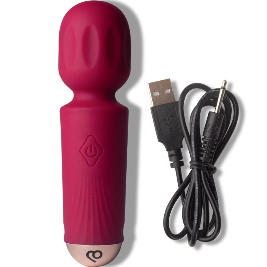ROCKS-OFF – WIEDERAUFLADBARER MINI-ZAUBERSTAB MIT 16 FUNKTIONEN, AZALEENROT – Erotik-Zubehör Bild 4