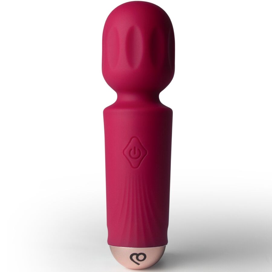 ROCKS-OFF – WIEDERAUFLADBARER MINI-ZAUBERSTAB MIT 16 FUNKTIONEN, AZALEENROT – Erotik-Zubehör Bild 1