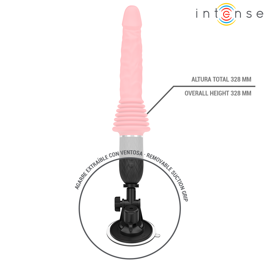 INTENSE - CYNTHIA FERNBEDIENUNGS-STOSSVIBRATOR MIT WÄRMEFUNKTION Produktansicht und Details