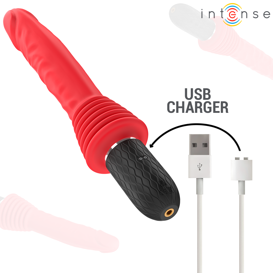 INTENSE - CYNTHIA FERNBEDIENUNGS-STOSSVIBRATOR MIT WÄRMEFUNKTION für sinnliche Momente allein oder zu zweit